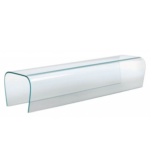Bent glass bench